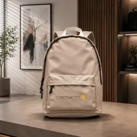 Carhartt Classic Canvas Leather Durable Everyday Backpack - Versatile Rucksack for School, Work, Travel - View 2
