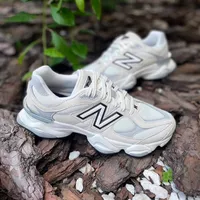 New Balance 9060 Unisex Lifestyle Sneakers - Chic Off-White & Grey Chunky Trainers for Everyday Comfort & Style - View 1