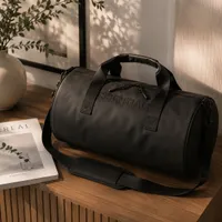 Small size Essentials Rounded Duffel Bag with Detachable Shoulder Strap – Sleek  Durable Gym Travel Sport Carry-All - View 1
