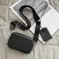 Modern Dual-Tone Crossbody Messenger Bag with Detachable Card Pouch - Stylish  Versatile Adjustable Side Shoulder Sling bag for Travel Daily Essentials - View 4