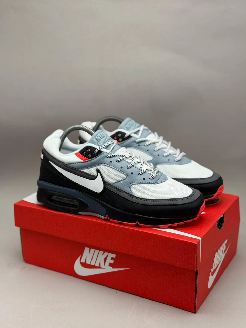 Nike Air Max BW White Cool Grey Black Sneakers – Premium Comfort Lifestyle Trainers for Men - Main View