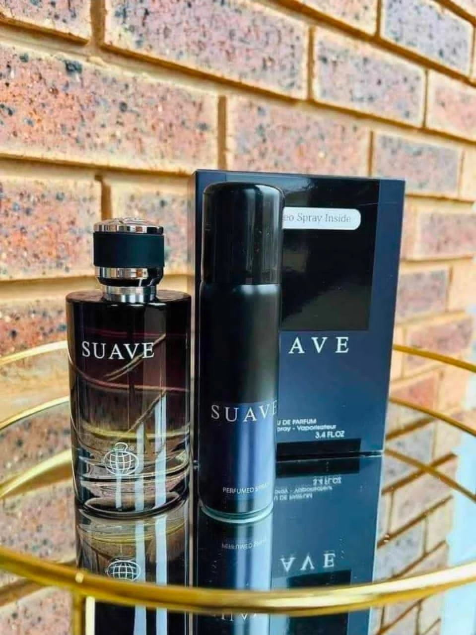 SUAVE Men's Elegant Eau de Parfum & Perfumed Deodorant Spray Gift Set - Long-Lasting Fragrance for Sophisticated Appeal