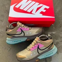 Nike Original ZoomX Trail Running Training Breathable Sneakers in Beige and Pink with Vibram Outsole for men and women  - View 1