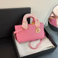 Women's Elegant Textured Top-Handle Bag with Chic Scarf Wrap & Detachable Shoulder Strap – Vibrant Fashion Handbag with Golden D-Charm Accent - View 4