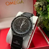 Men's OMEGA x Swatch Speedmaster Moonswatch Mission to Mercury Bioceramic Chronograph Watch - View 1