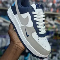 Nike Air Force 1 Low PSG Edition Sneakers - Stylish White, Navy  Grey Casual Trainers for Everyday Comfort  Street Style - View 2