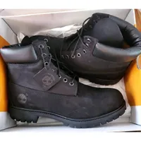 Men's Timberland Original Premium 6-Inch Black Nubuck Waterproof Boots - Iconic, and Durable Tim's Boot Footwear - View 2