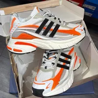 Adidas Adiprene White and Orange Chunky Sole Lifestyle Sneakers Running Sporty Mesh Trainers Shoe - View 2