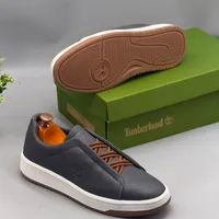 Men's Timberland Leather and Gum Flat Sole Slip-On Semi-official and Casual Sneakers Men's Shoe - View 4