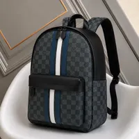 Premium Monogram Backpack with Iconic Red and Blue White Stripe - Stylish  Durable Everyday Bag for Travel, Work, and School Adventures - View 2